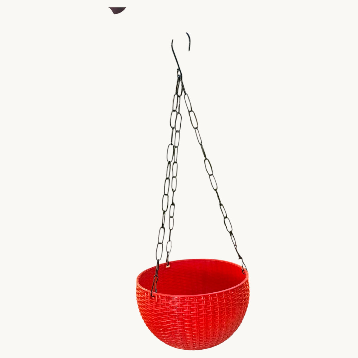 6 Inch Rattan Hanging Basket Planter