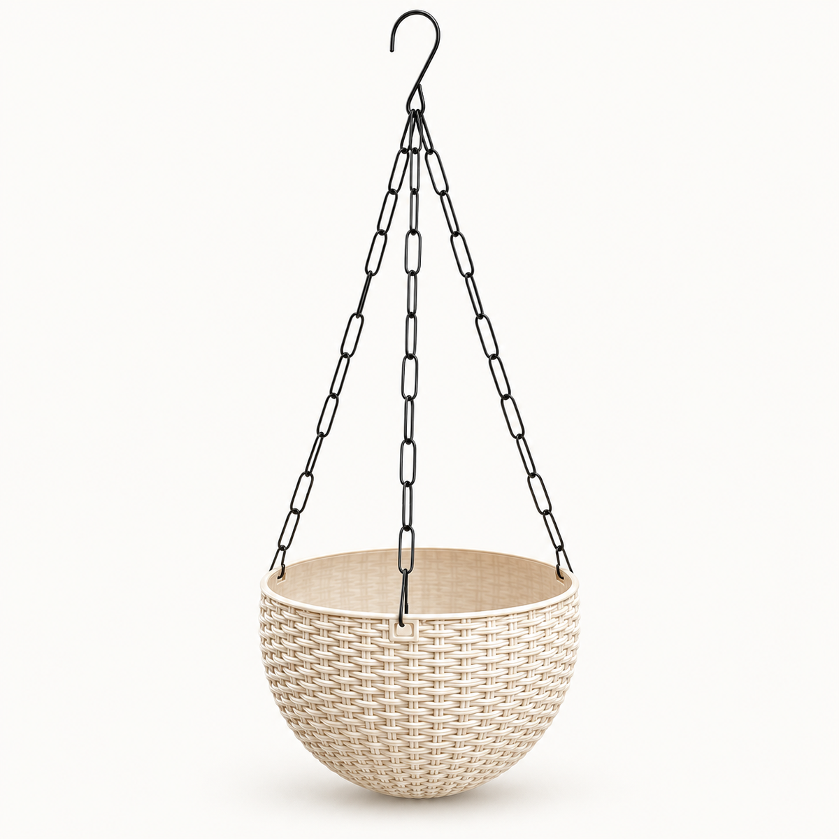 7.5 Inch Rattan Hanging Basket Planter