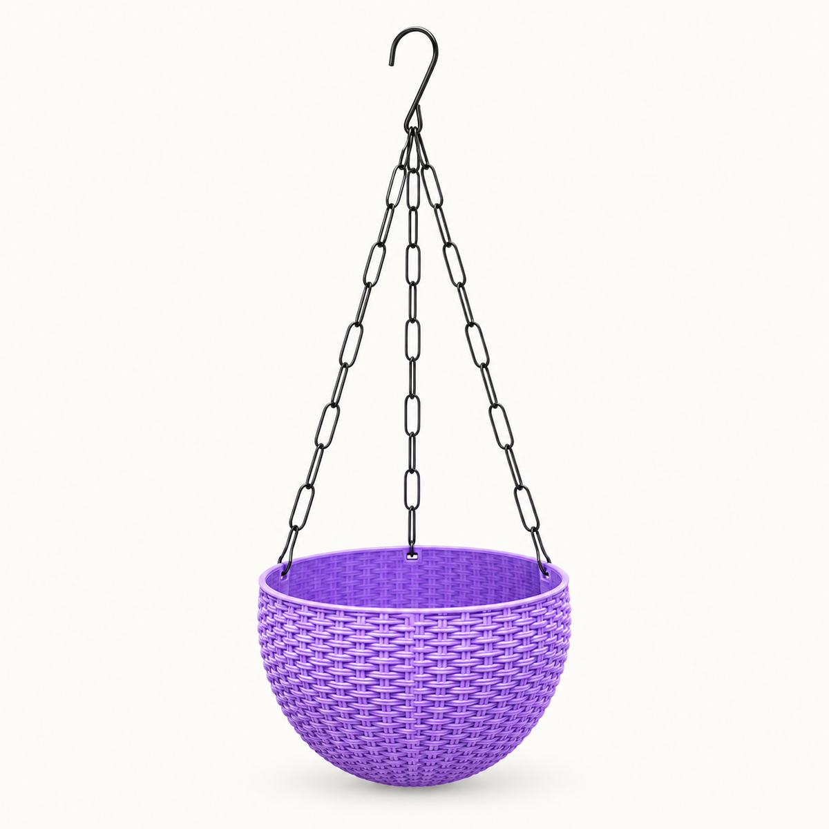 7.5 Inch Rattan Hanging Basket Planter