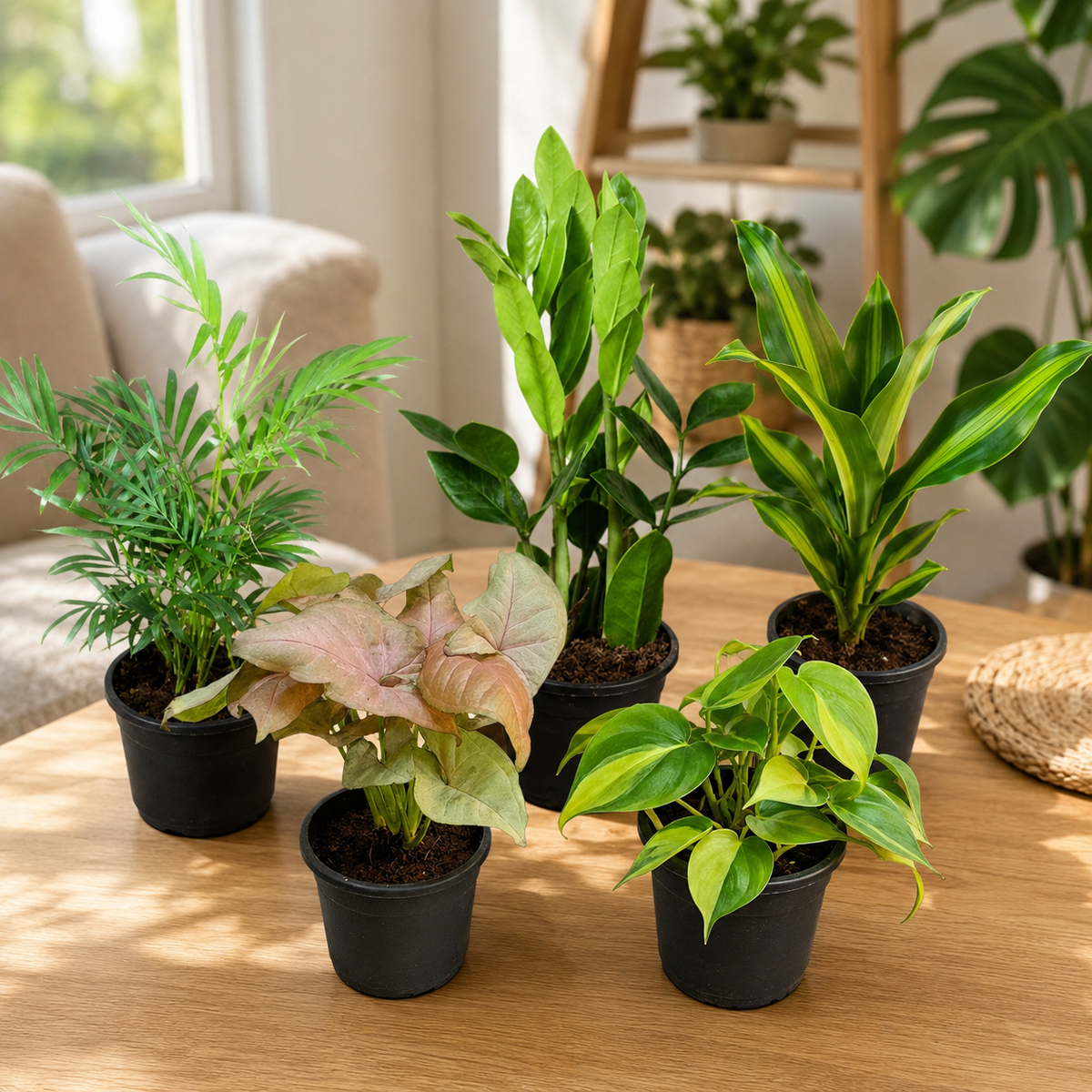 Air Purifying Indoor Plant Set of 5 – Premium Leafscape