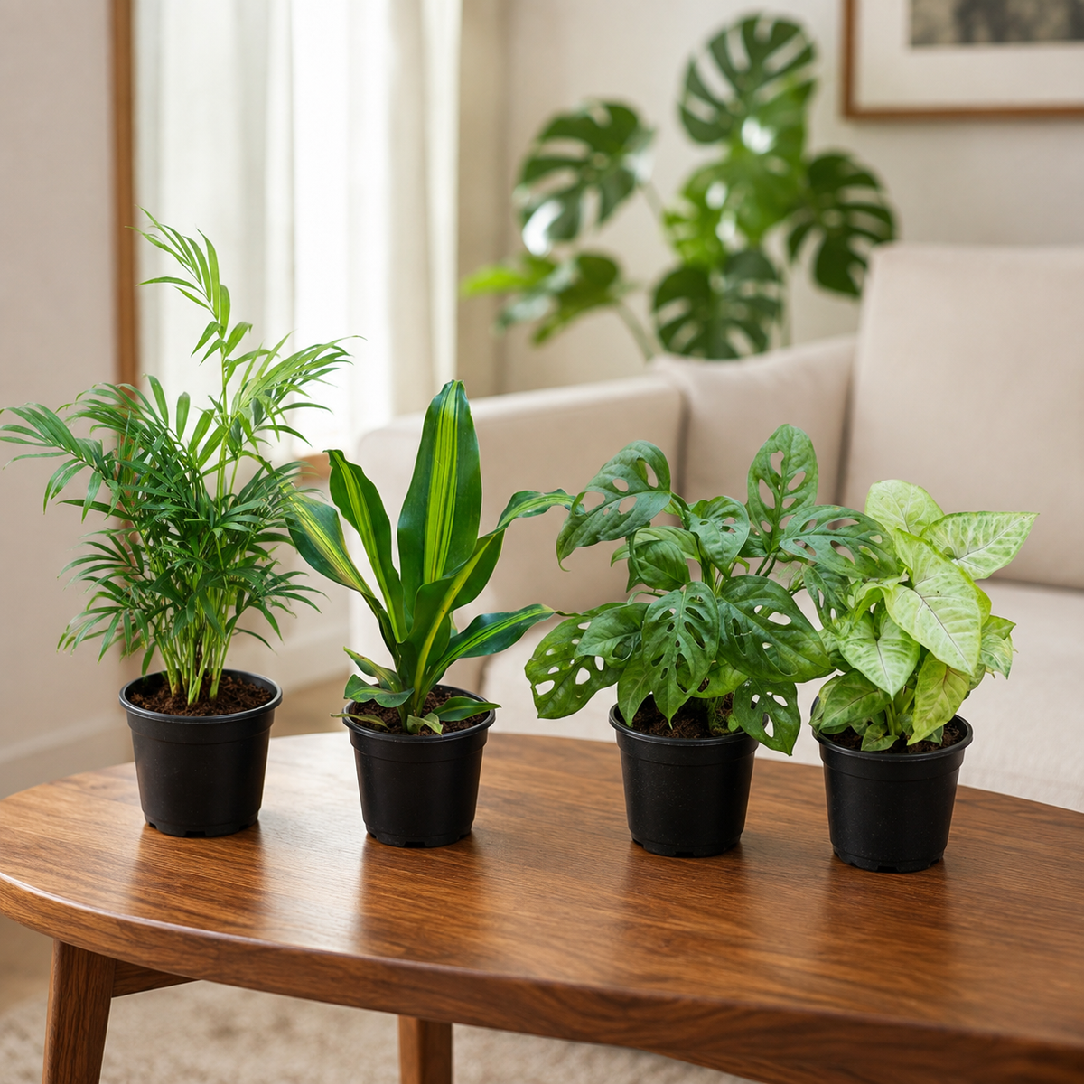 Air Purifying Indoor Plant Set of 4 – Tropical Layers