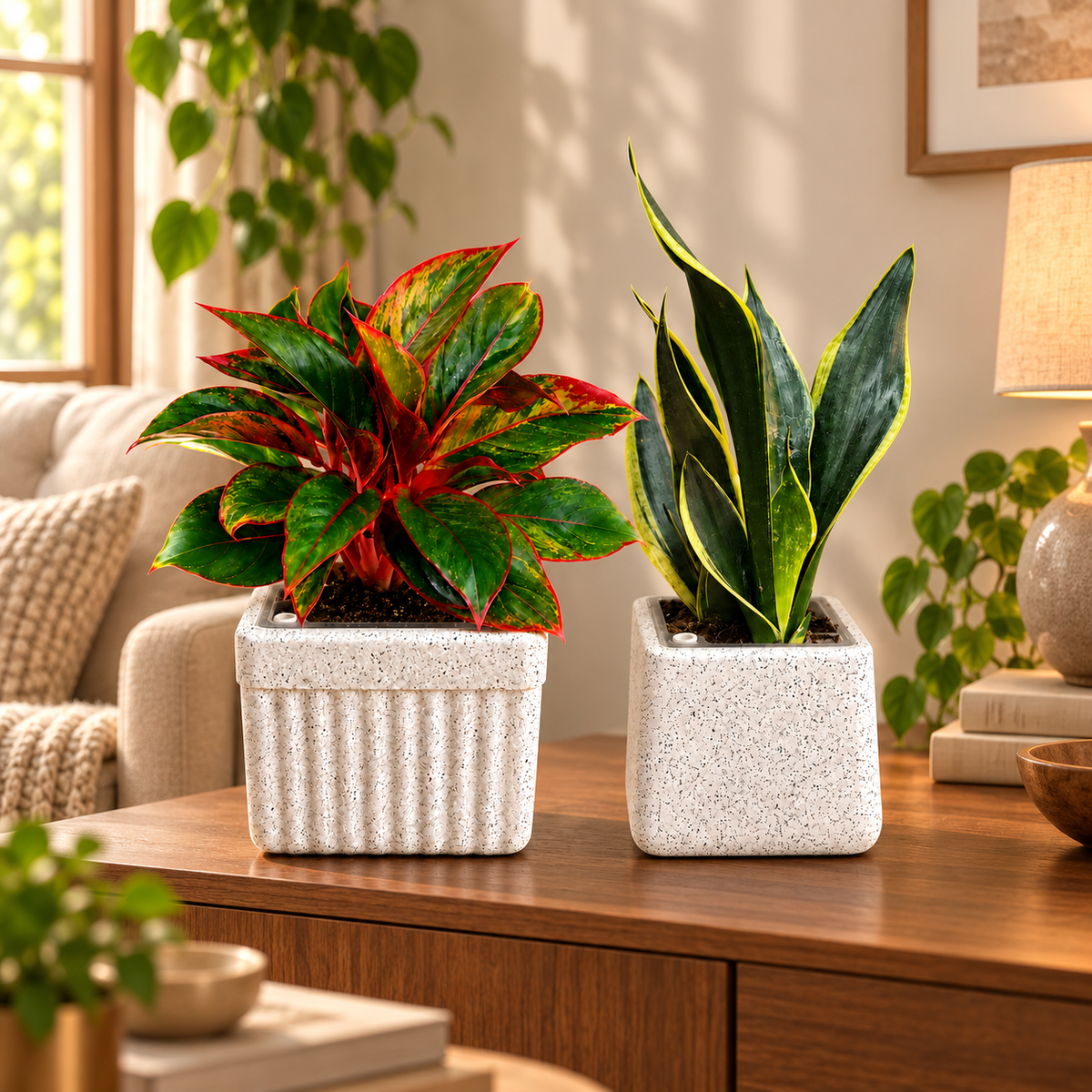 Evergreen Elegance – Premium Indoor Plant Set of 2