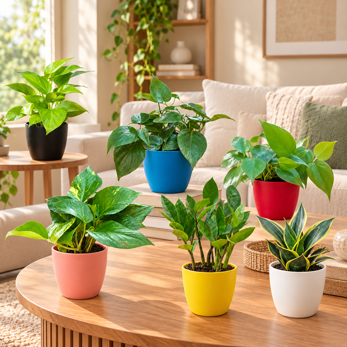 Set of 6 Low Maintenance Indoor Plants
