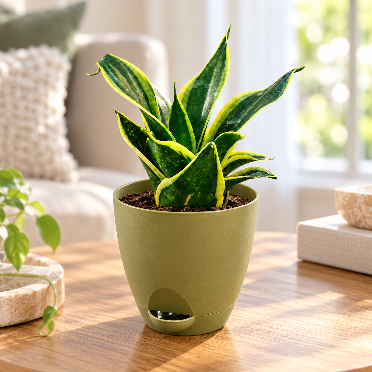 Sansevieria, Snake (Golden Hahnii) Plant